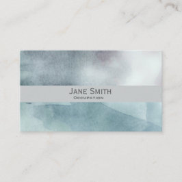 Blauwe kunst waterverf modern stijlvol visitekaartje