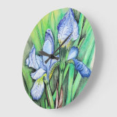 Blauwe kunstbloem Oorspronkelijke tekenflens Grote Klok (Hoek)