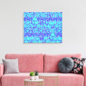 Blauwe kunstborrelen van pop canvas afdruk (Insitu (Woonkamer))