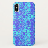Blauwe kunstborrelen van pop Case-Mate iPhone case (Achterkant)
