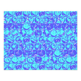 Blauwe kunstborrelen van pop foto afdruk