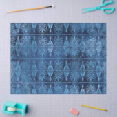 Blauwe kunstdecoupage tissuepapier (Craft)