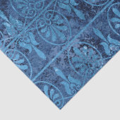 Blauwe kunstdecoupage tissuepapier (Detail)