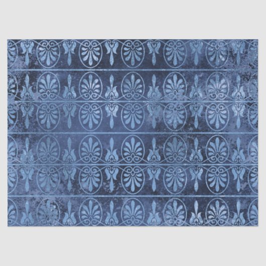 Blauwe kunstdecoupage tissuepapier (Voorkant)