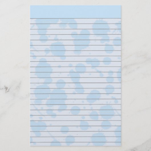 Blauwe kunstgebondenheid briefpapier (Voorkant)