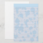 Blauwe kunstgebondenheid briefpapier (Voorkant / Achterkant)