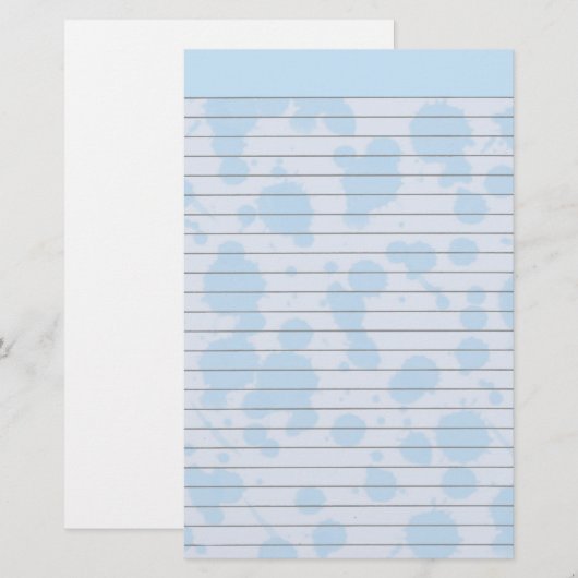 Blauwe kunstgebondenheid briefpapier (Voorkant / Achterkant)