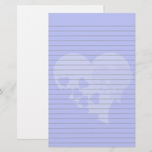 Blauwe kunstgebondenheid briefpapier (Voorkant / Achterkant)