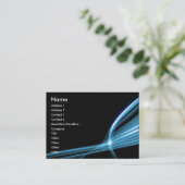 Blauwe kunstlijnen visitekaartje (Staand voorkant)