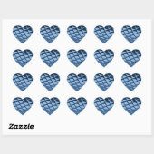 Blauwe kunststof Tegels Hart Sticker (Vel)