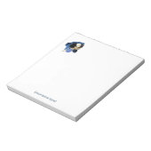 Blauwe Kust Bloemen Japandi Minimalist Notitieblok (Linkerzijde)