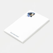 Blauwe kust bloemige Japandi alle gelegenheden bla Post-it® Notes (Schuin)