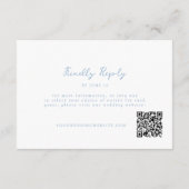 Blauwe Kust Bruiloft Online RSVP Informatiekaartje (Achterkant)