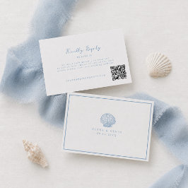 Blauwe Kust Bruiloft Online RSVP Informatiekaartje