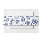 Blauwe Kust Bruiloft Uitnodigingen Wikkel (Voorkant Voorbeeld)