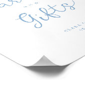 Blauwe Kust Bruiloftskaarten en Cadeaus Bord Poster (Hoek)