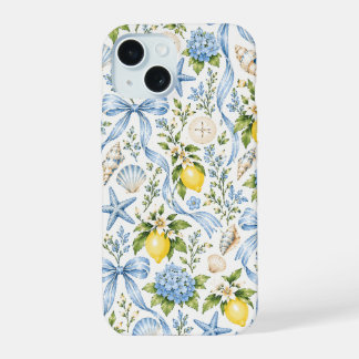 Blauwe Kust Coquette Citroen & Schelp Hoesje iPhone 15 Case