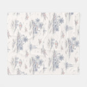 Blauwe Kust Franse Toile Fleece Deken (Voorkant (Horizontaal))