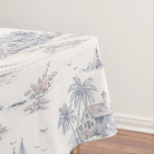 Blauwe Kust Franse Toile Tafelkleed (Voorbeeld)