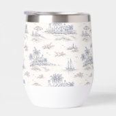 Blauwe Kust Franse Toile Waterfles (Rechts)