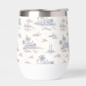 Blauwe Kust Franse Toile Waterfles (Links)