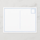 Blauwe Kust Palmetto Palm Monogram Briefkaart (Achterkant)