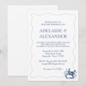 Blauwe Kust Trouwkaart Kaart (Voorkant / Achterkant)