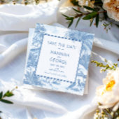 Blauwe Kust Wc Huwelijk Save the Date kaart