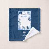 Blauwe kustcowgirl bad handdoek (Wasdoekje)