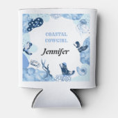 Blauwe kustcowgirl blikjeskoeler (Voorkant)