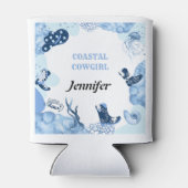 Blauwe kustcowgirl blikjeskoeler (Achterkant)