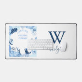 Blauwe kustcowgirl bureaumat (Keyboard & Muis)