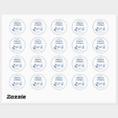 blauwe kustcowgirl ronde sticker (Vel)
