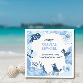 Blauwe kustcowgirl servet