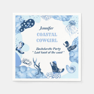 Blauwe kustcowgirl servet