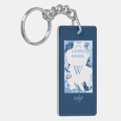 Blauwe kustcowgirl sleutelhanger (Voorkant Links)