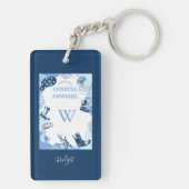 Blauwe kustcowgirl sleutelhanger (achterkant)