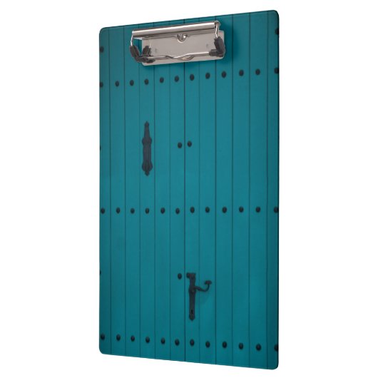 Blauwe kustdeur uit Costa Brava Spanje Klembord (Links)