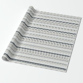 Blauwe Kuststrepen Cadeaupapier (Uitgerold)