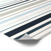 Blauwe Kuststrepen Poster (Hoek)