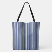 Blauwe kuststrepen tote bag (Achterkant)