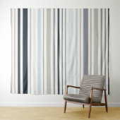 Blauwe Kuststrepen Wandkleed (In Situ (horizontaal))