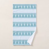 Blauwe kuststrook bad handdoek (Handdoek)
