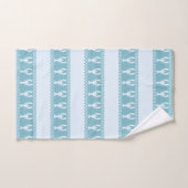 Blauwe kuststrook bad handdoek (Handdoek)