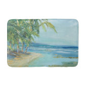 Blauwe kuststrook badmat (Voorkant)