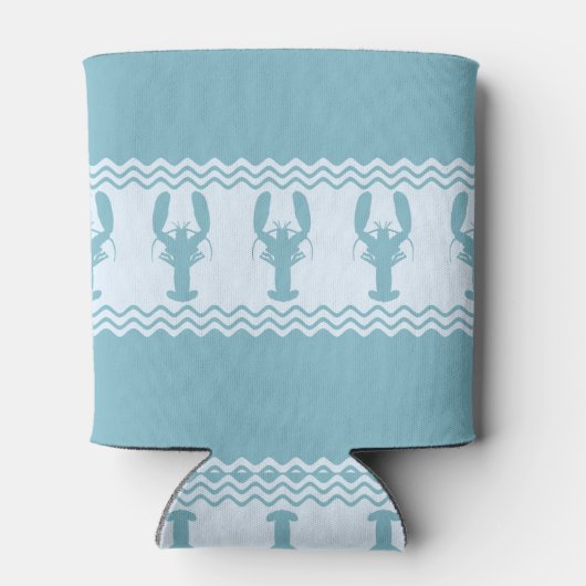 Blauwe kuststrook blikjeskoeler (Achterkant)