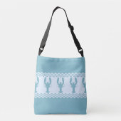 Blauwe kuststrook crossbody tas (Achterkant)