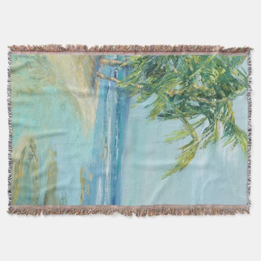 Blauwe kuststrook deken (Voorkant)