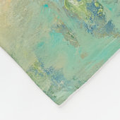 Blauwe kuststrook fleece deken (Hoek)