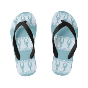 Blauwe kuststrook kinder teenslippers
